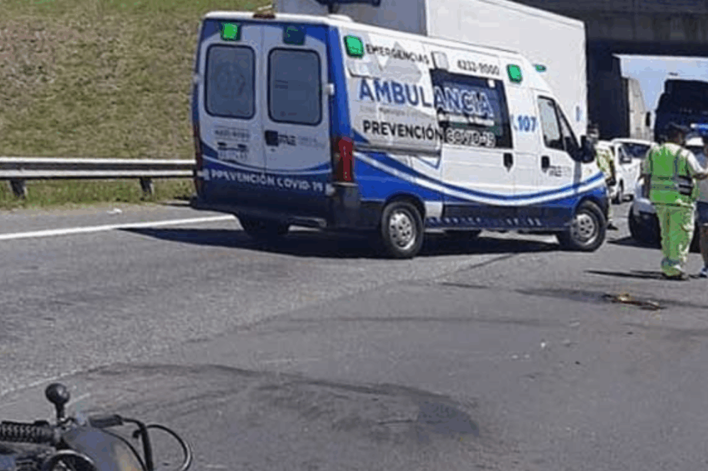 El segundo accidente que se dio en la Autopista Ezeiza-Cañuelas.