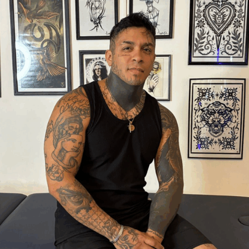 Algunos de los tatuajes que hizo el joven de Luis Guill&oacute;n.&nbsp;