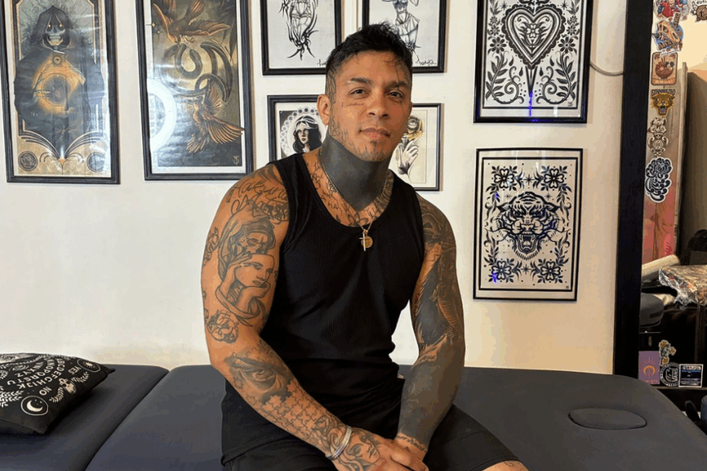 Algunos de los tatuajes que hizo el joven de Luis Guill&oacute;n.&nbsp;