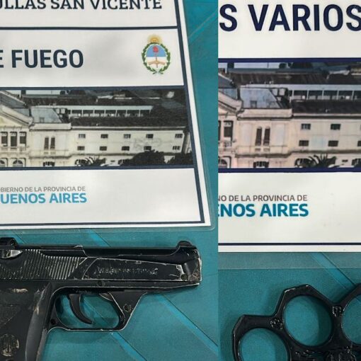 El robo se realizó en una calle de Alejandro Korn y se utilizaron un arma falsa y una manopla para amenazar a la victima.