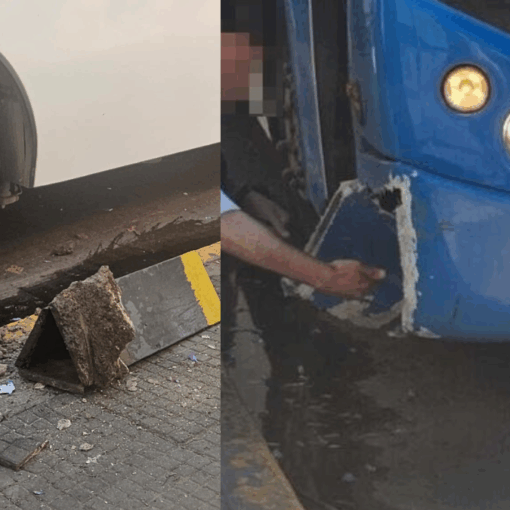 Un colectivo de Empresa San Vicente protagonizó un choque este martes por la mañana en pleno centro de Monte Grande.