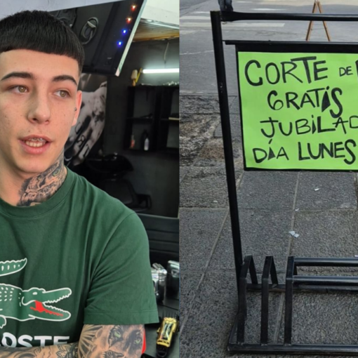 El joven de Lomas de Zamora corta pelo gratis a los jubilados desde mitad de año.