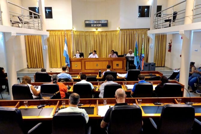 El Concejo Deliberante de San Vicente renueva nueve bancas en el acto de asunción que se realiza este viernes.