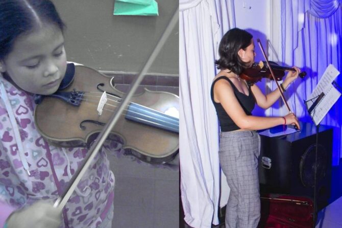 Abril Molina comenzó a tocar el violín antes de los 10 años y hoy estudia para ser profesora.