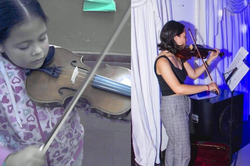 Abril Molina comenzó a tocar el violín antes de los 10 años y hoy estudia para ser profesora.