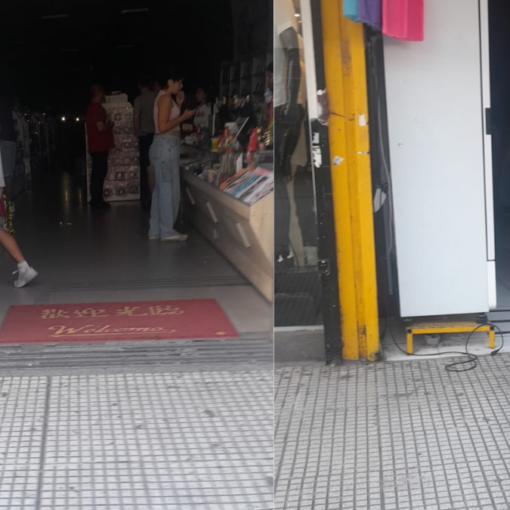 Algunos de los comercios afectados por el corte de luz en Lomas de Zamora.