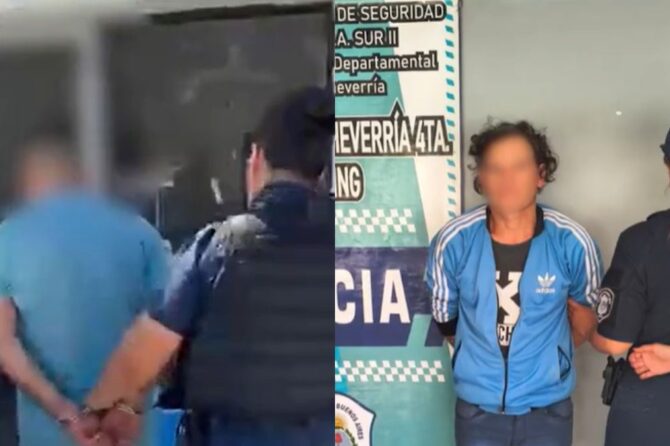 Las personas antes de realizar el robo en Monte Grande.