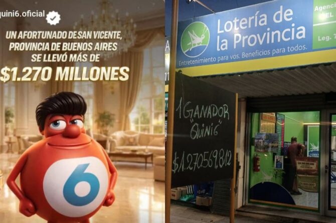 Rocio, empleada de la agencia de San Vicente donde salió el Quini 6 este fin de semana.