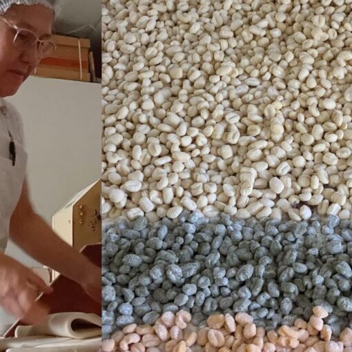 Dylan Carro en su fábrica de pastas frescas Doña Zule, ubicada en Sarmiento 1292, San Vicente.