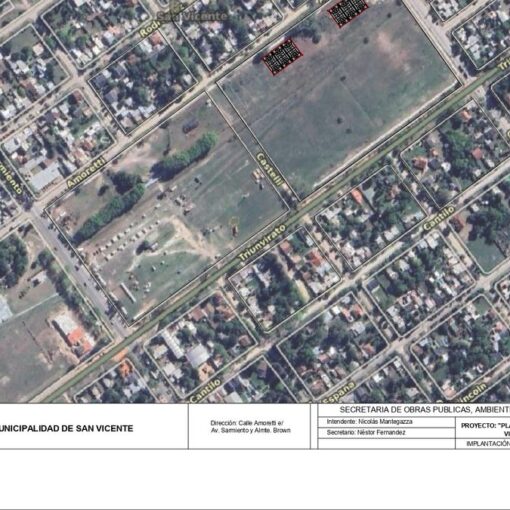Nuevas obras de playones en el predio adyacente a la vieja estación de San Vicente.