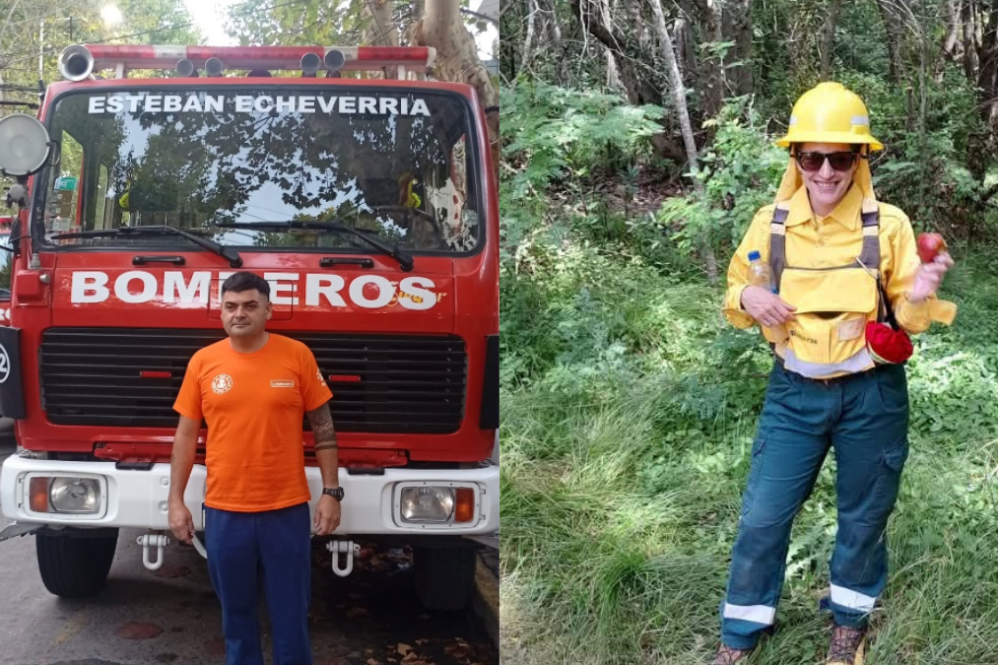 La sargento Sabrina Gerez, numeraria del Cuerpo Activo de Bomberos Voluntarios de Lomas de Zamora, fue designada para integrar la Brigada Forestal bonaerense que combate los incendios en Chubut.