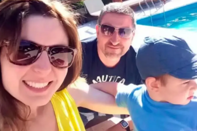 Natalia Ciak junto a su hijo Joaquín Ruffo.