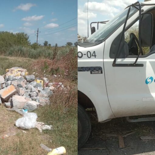 El Municipio de San Vicente secuestró dos vehículos que arrojaron escombros en la ruta 6.
