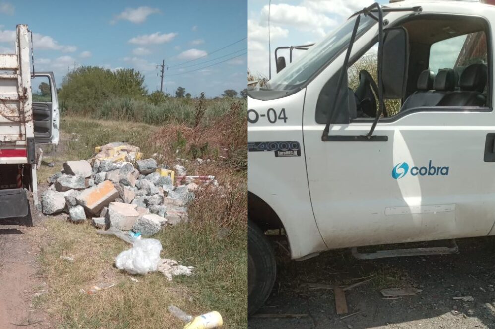 El Municipio de San Vicente secuestró dos vehículos que arrojaron escombros en la ruta 6.