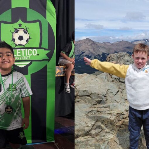 Valentino, vecino de San Vicente, junto a sus padres antes del trasplante de riñón.