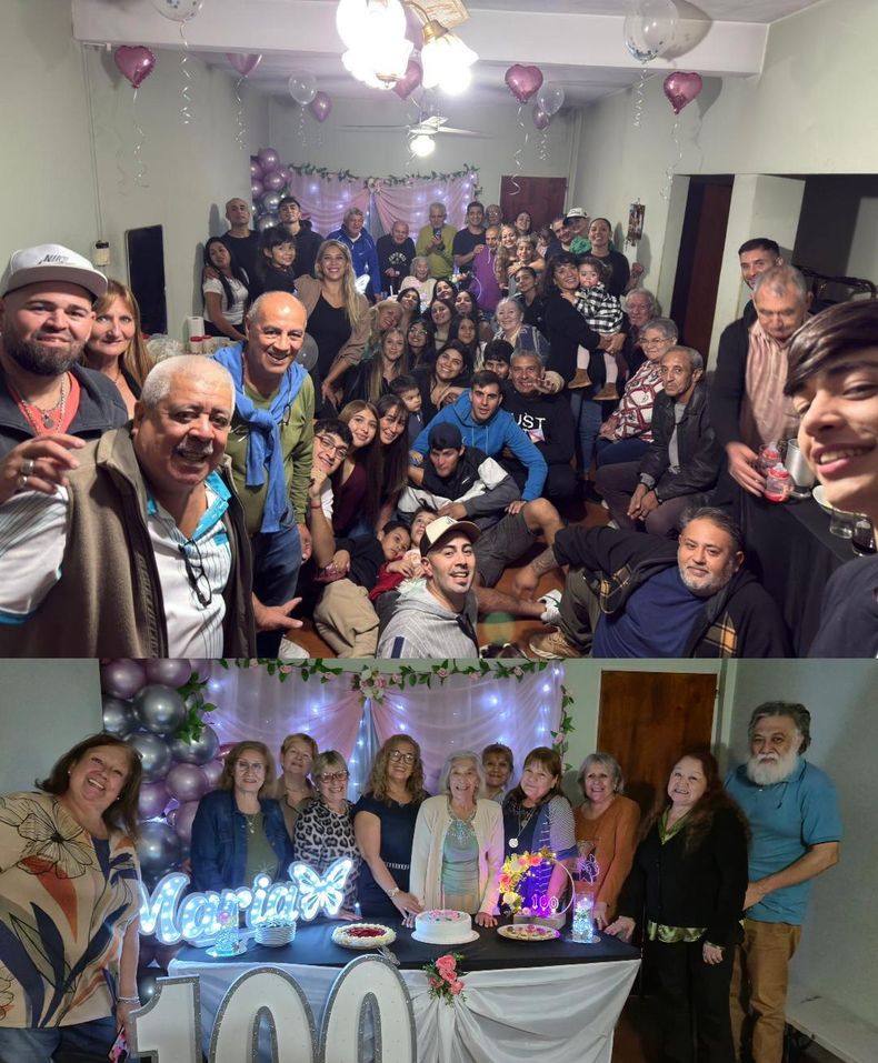 Todos quisieron estar presente en los 100 de María. Todos quisieron estar presente en los 100 de María.