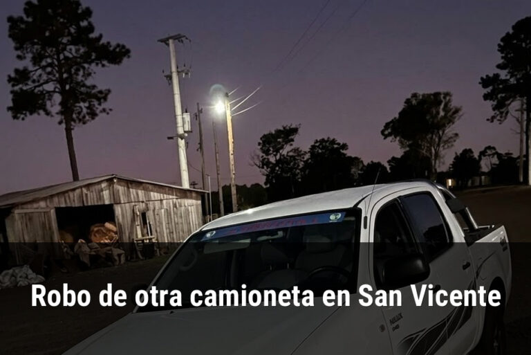 Robo de otra camioneta en San Vicente 3 Robo de otra camioneta en San Vicente