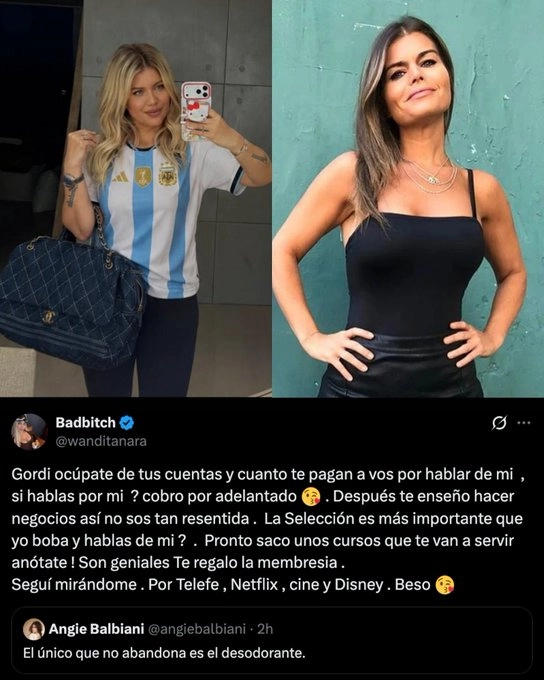 LA RESPUESTA DE WANDA CONTRA ANGIE BALBIANI
