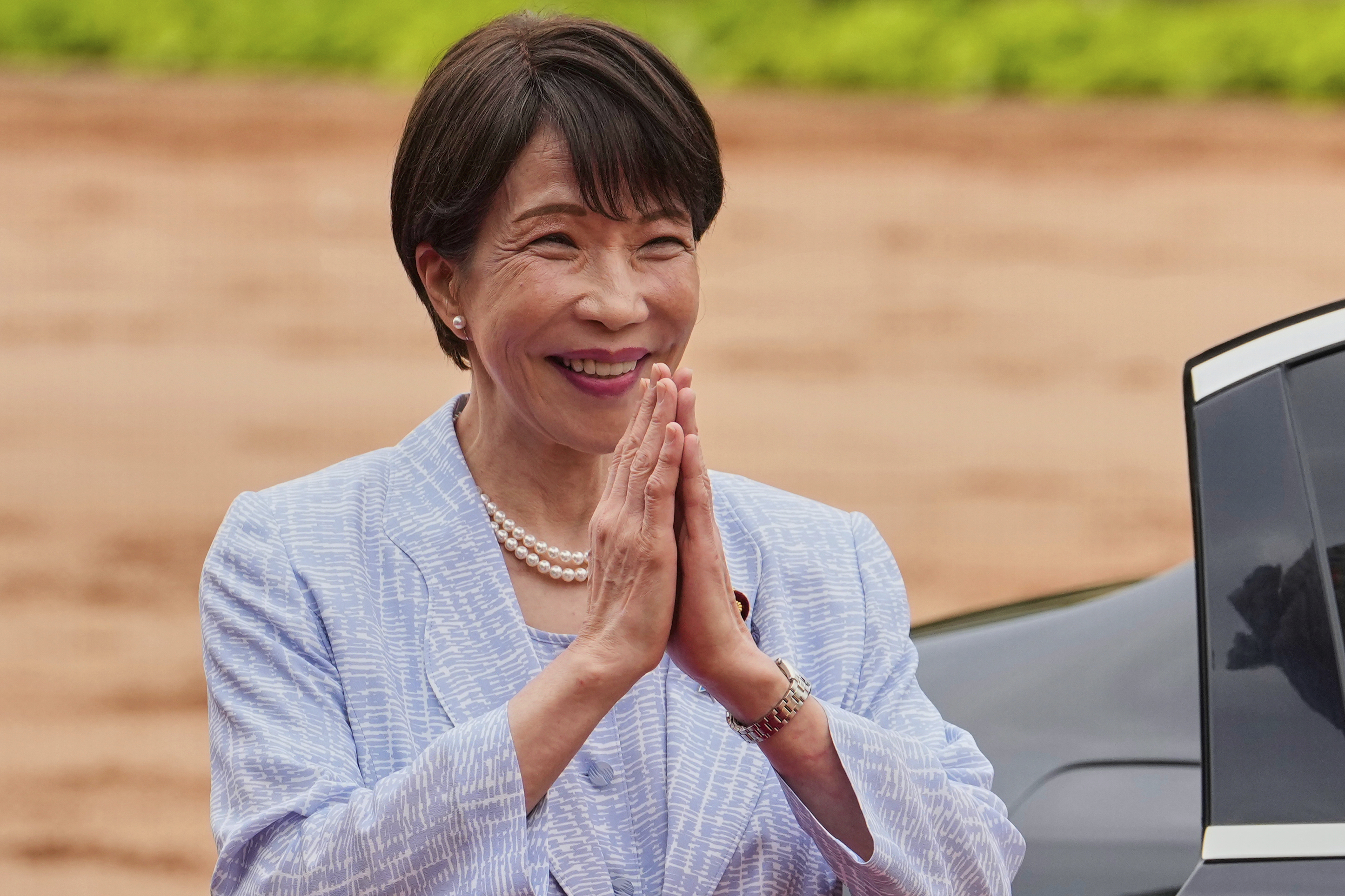Takaichi, en su visita a India del pasado julio.