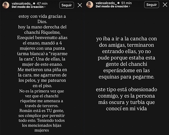 Escándalo en Boca con Riquelme por romances y violencia 3 LA DENUNCIA DE VALEN SALCEDO.
