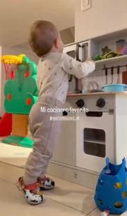 Sol Pérez mostró la mini cocina de su hijo Marco 2 Marco, el hijo de Sol Pérez. Foto: IG.