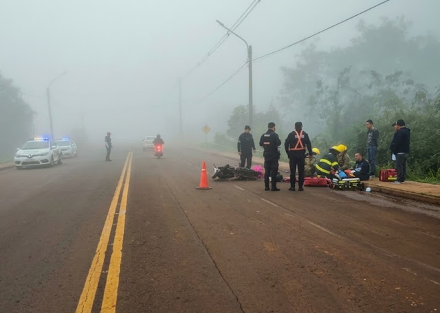 Accidente vial en El Soberbio deja dos lesionados 2 Accidente vial en El Soberbio deja dos lesionados