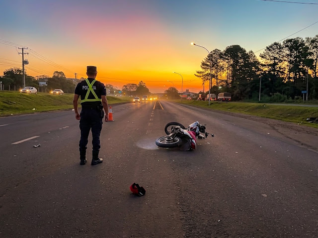 Choque en Ruta 14 en San Vicente deja dos motociclistas heridos 2 Choque en Ruta 14 en San Vicente deja dos motociclistas heridos