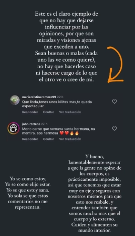 Cande Tinelli estalló contra las críticas a su cuerpo 2 El posteo de Cande Tinelli