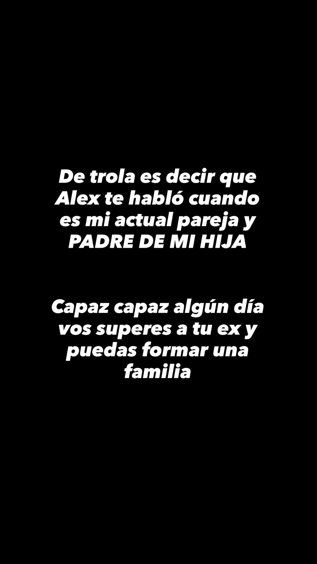 Melody Luz cruzó a Fio Giménez por revelar detalles de Alex Caniggia 3 El picante posteo de Melody Luz contra su colega. Foto: IG.