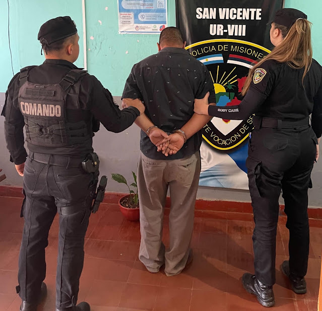 Detienen a dos hombres por violencia de pareja en San Vicente y El Soberbio 3 Detienen a dos hombres por violencia de pareja en San Vicente y El Soberbio