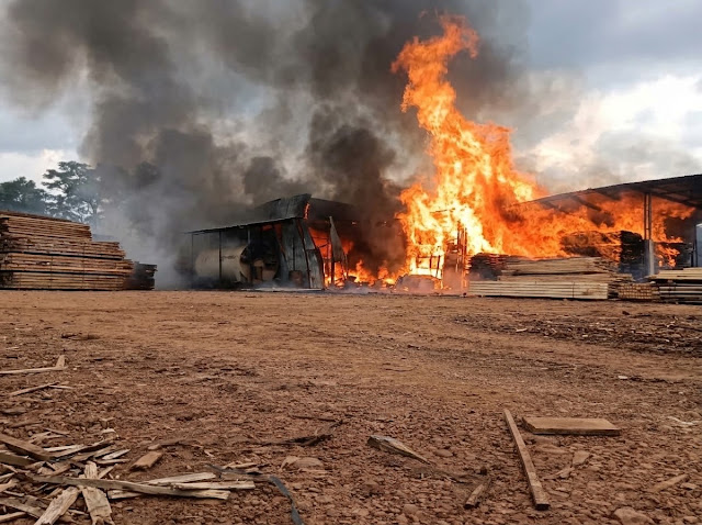 Cortocircuito habría provocado incendio en aserradero de San Vicente 2 Cortocircuito habría provocado incendio en aserradero de San Vicente