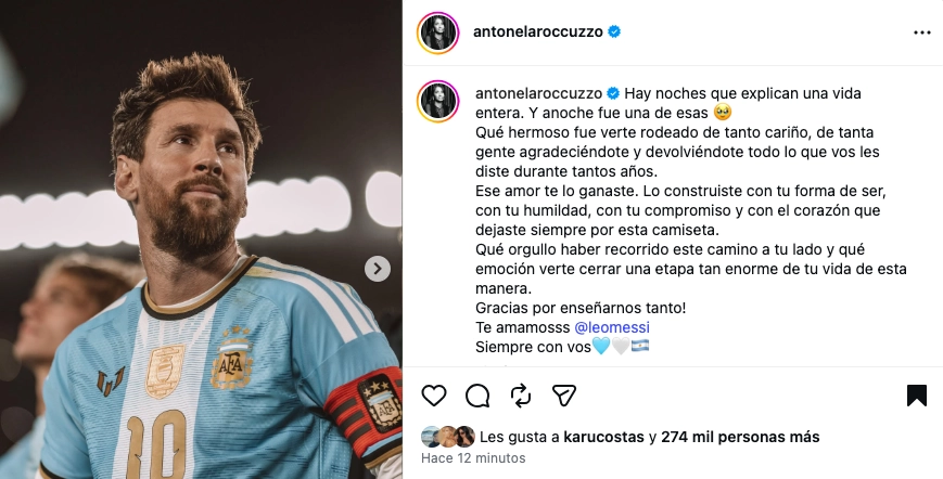 Antonela Roccuzzo se pronunció tras el retiro de Messi: una vida entera 2 Antonela Roccuzzo se pronunció tras el retiro de Messi: una vida entera