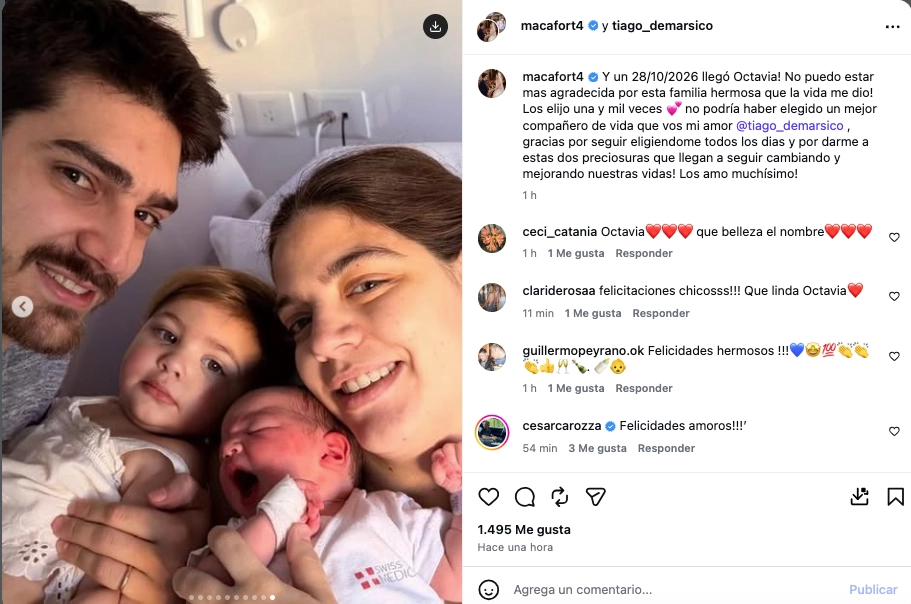 Millonario mediático se casó y casi simultáneamente fue padre y abuelo 4 EL POSTEO CON EL QUE MACA FORT, LA HIJA DE EDUARDO, ANUNCIO QUE FUE MAMA DE UNA HERMOSA NENA.