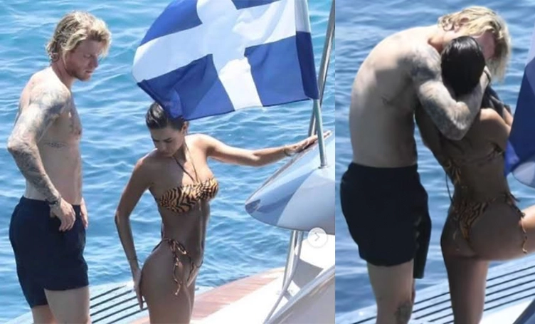 Exesposa de famoso señalada como tercera en la crisis de Jude Bellingham 4 MARIA DEL MAR EN UN YATE CON EL ARQUERO DEL LIVERPOOL LORIS KARIUS. FUE UN AMORIO DE VERANO QUE LE COSTO UNA RELACION AL GOLERO.