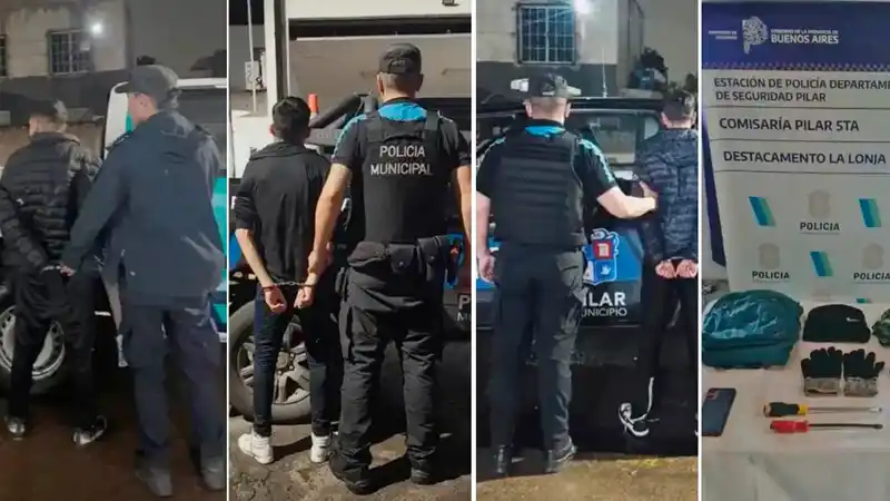 Tres detenidos por intento de robo en country de Pilar 2 Tres detenidos por intento de robo en country de Pilar